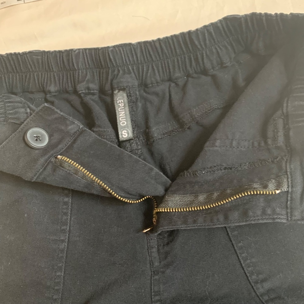 Lepunuo Women Black Cargo Pants Size Small - Picture 4 of 7